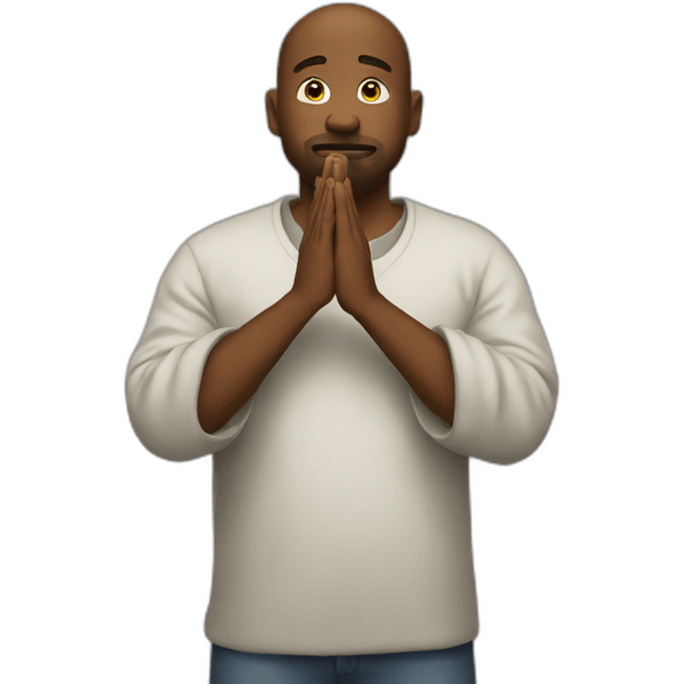 asking for money while praying emoji