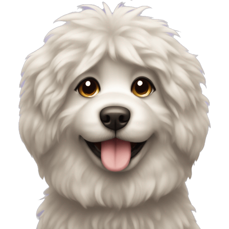 Cute fluffy dog emoji