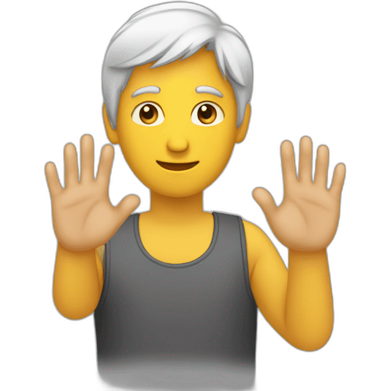 Persone qui leve la main vers l'avant emoji