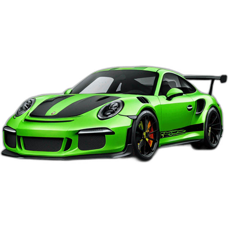 Green Porsche gt3 rs emoji