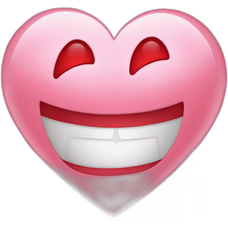 Red heart with happy face emoji