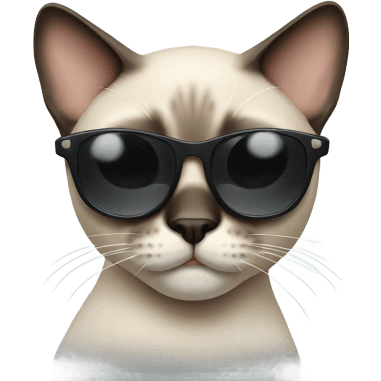 Siamese cat with sunglasses  emoji