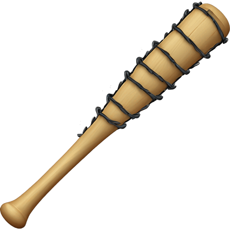 barbed wire wrapped around baseball bat fully emoji