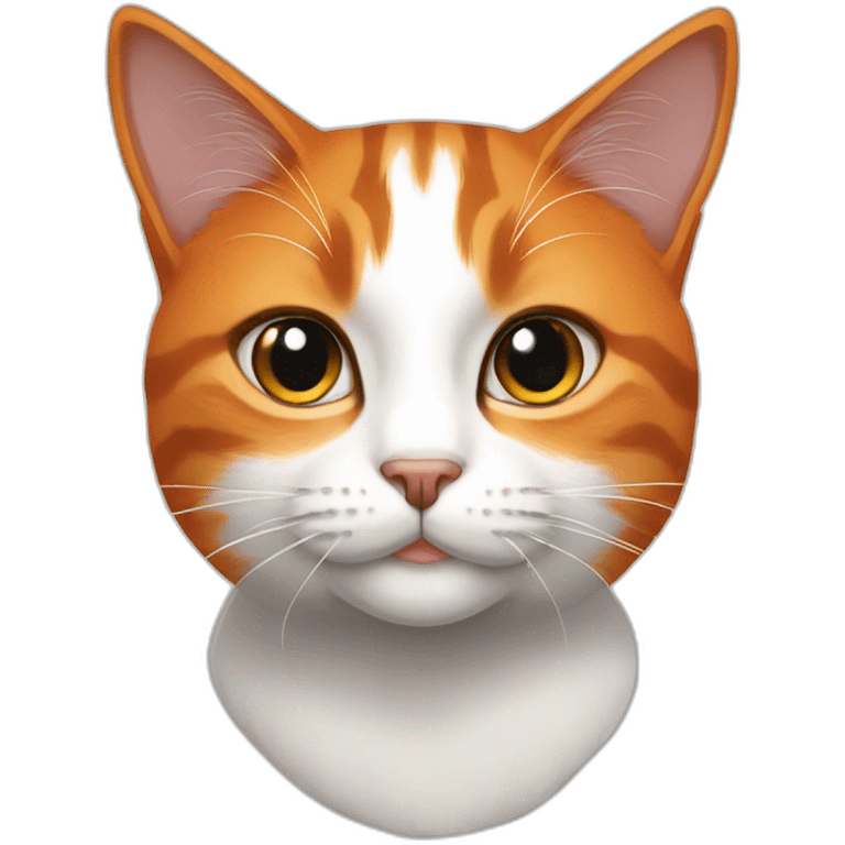 Orange white and black female cat emoji