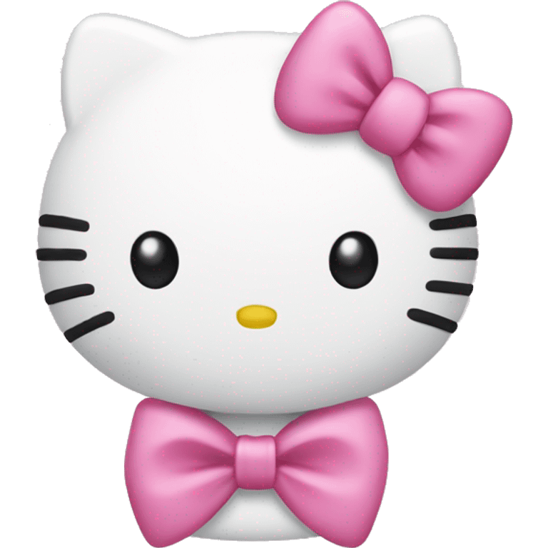 Hello Kitty white woth pink bow  emoji