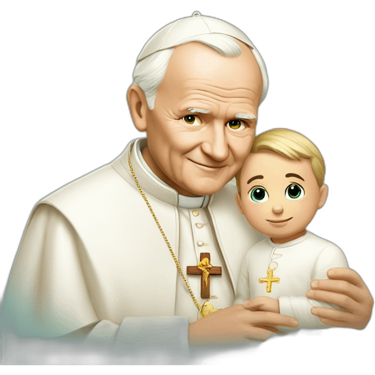 John Paul Ii with child emoji