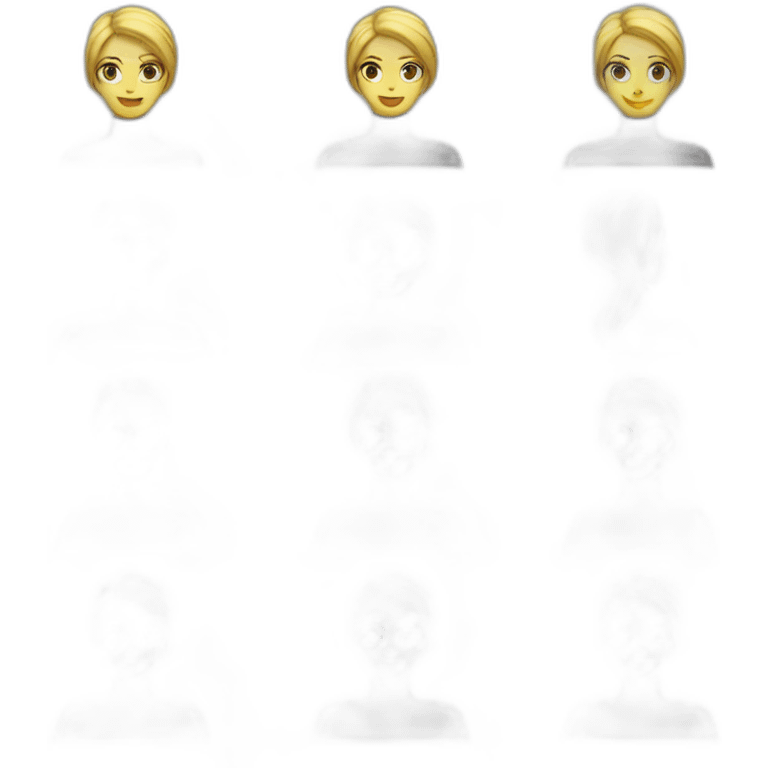 elegant woman with yellow skin, short hair, and black turtleneck emoji