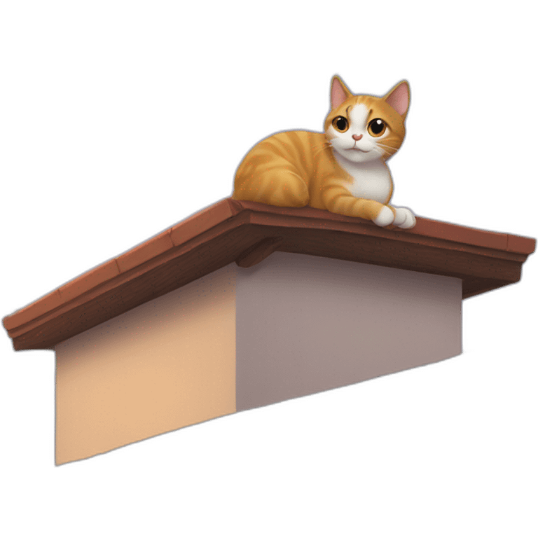 Cat on the roof emoji