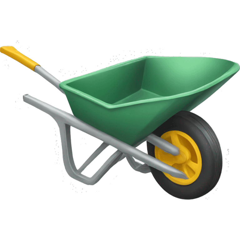 wheelbarrow with a spade emoji