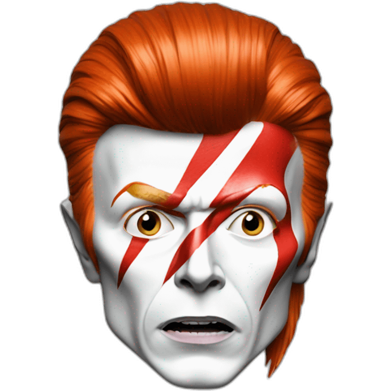 A TOK emoji of david bowie aladdin sane, grey background emoji