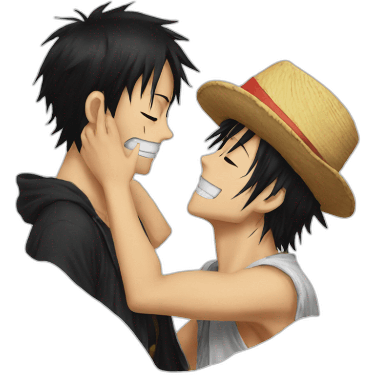 Luffy kiss ace emoji