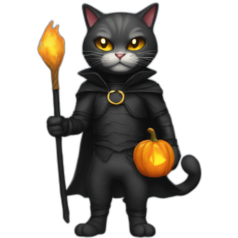 cat in an evil costume emoji