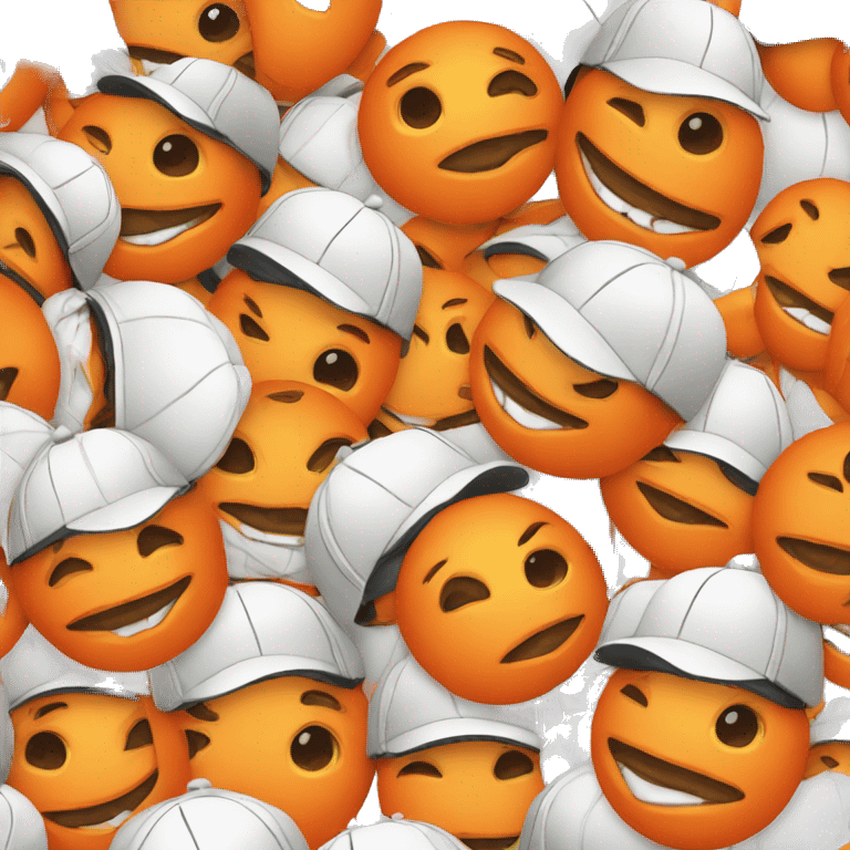 orange on a baseball cap emoji