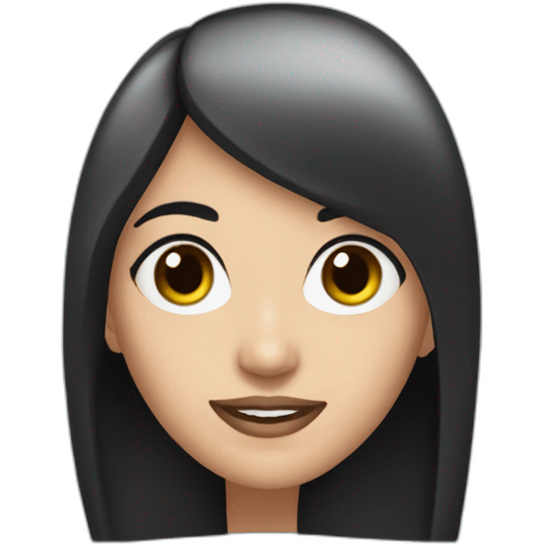 anne gastaldi long oval face black hair emoji