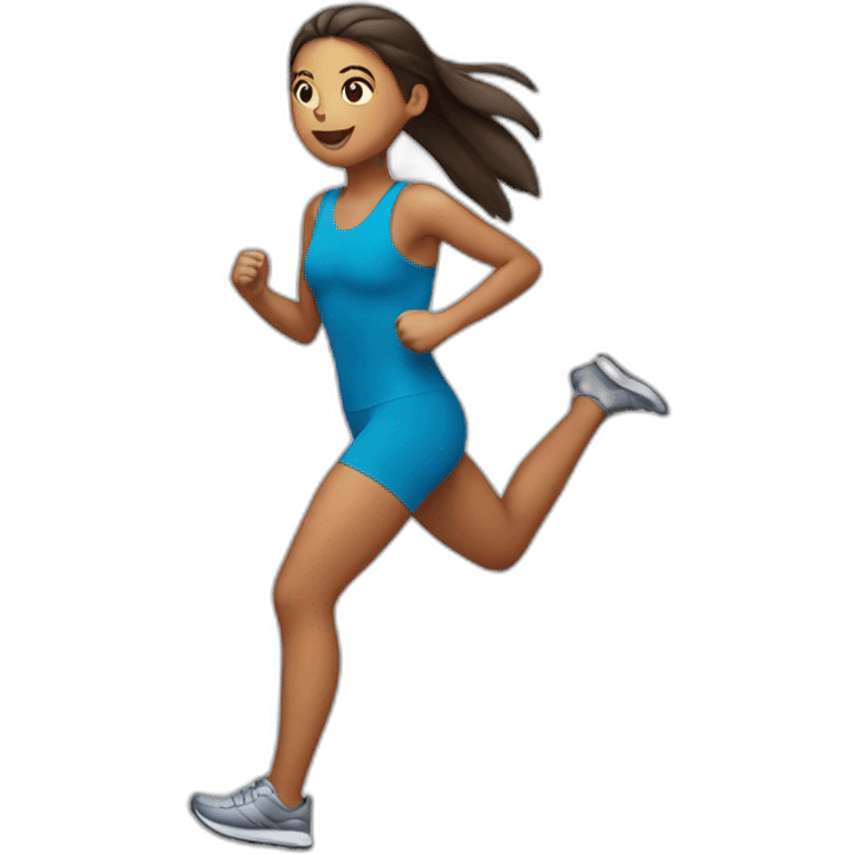 girls running in spandex emoji