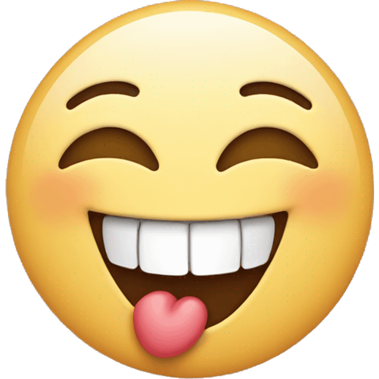 Laughing face with kisses emoji