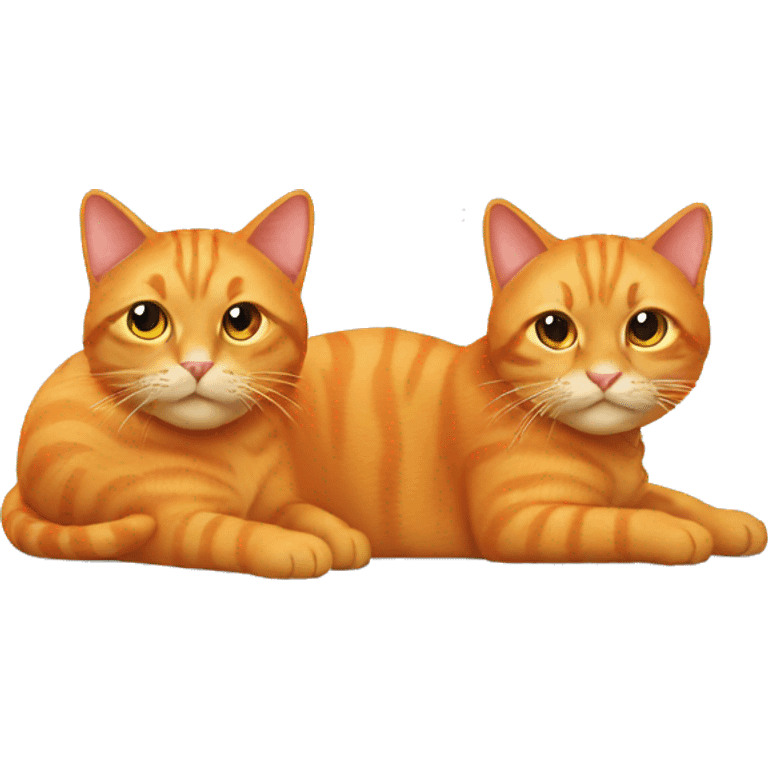 Two orange cats emoji