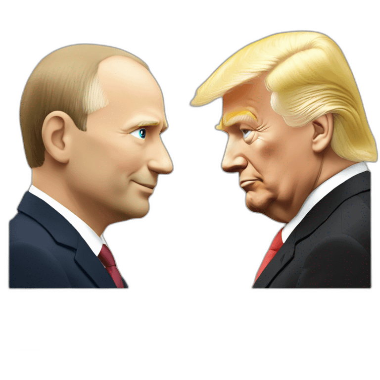 trump admiring putin emoji