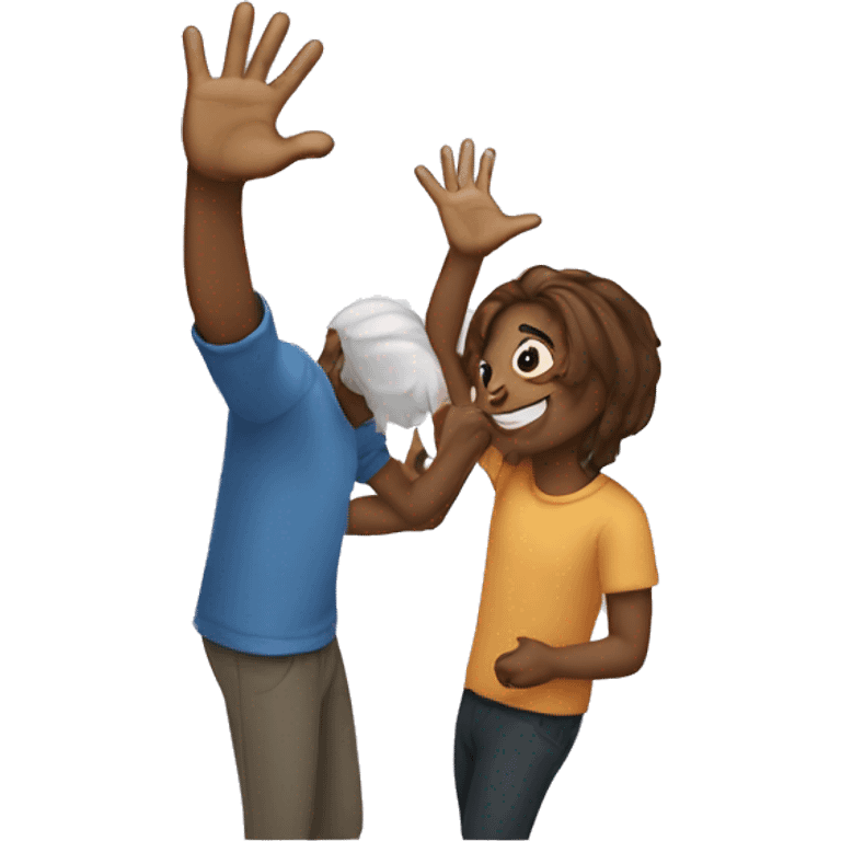 friends high-fiving emoji