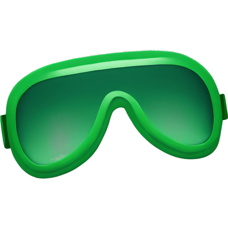 Green goggle emoji