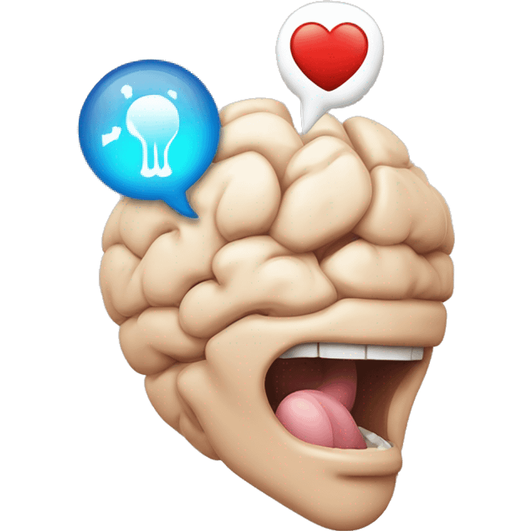 corazón con cerebro y el símbolo de Psicología  emoji