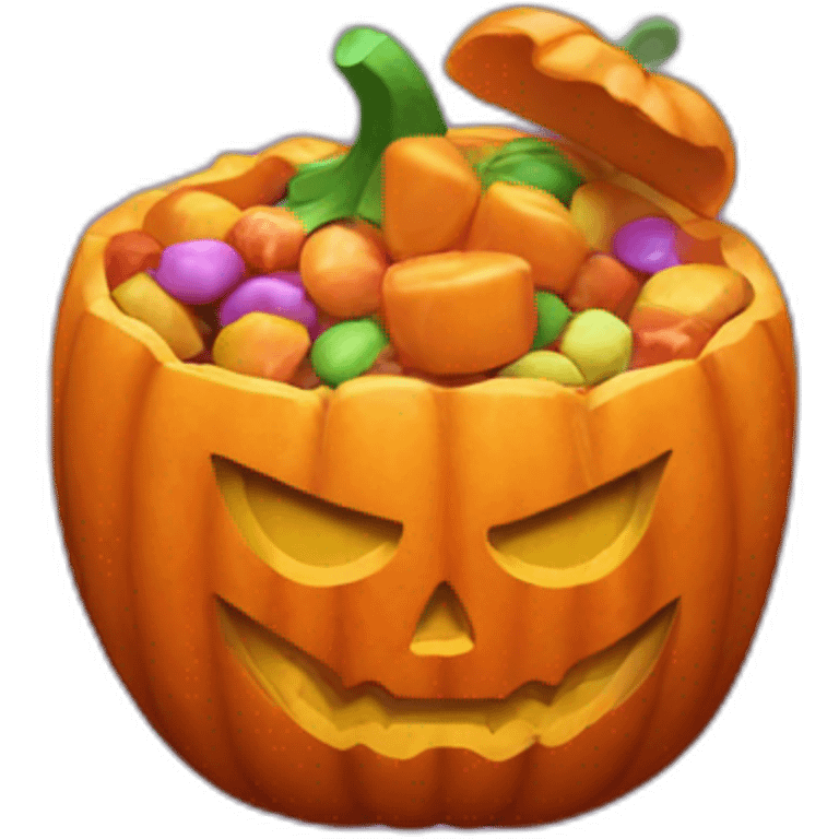 Halloween pumpkin candy emoji