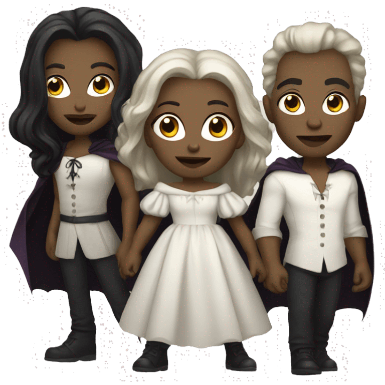 white mean vampire family emoji