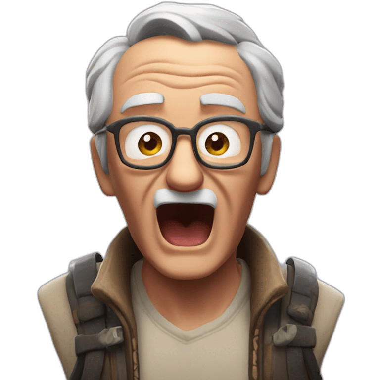 old man yells at fortnite emoji