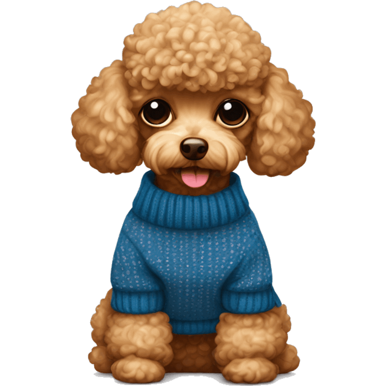 Toy poodle wearing sweater emoji