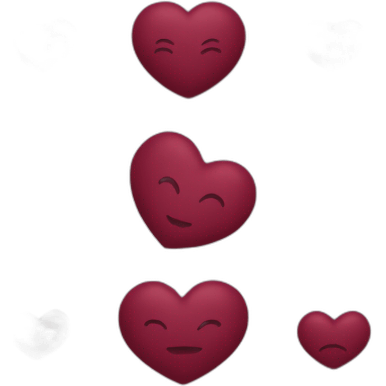 Coeur couleur bordeau emoji