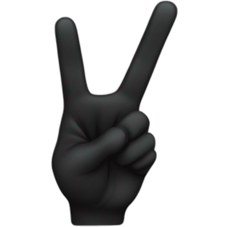 BLACK HAND PEACE SIGN emoji