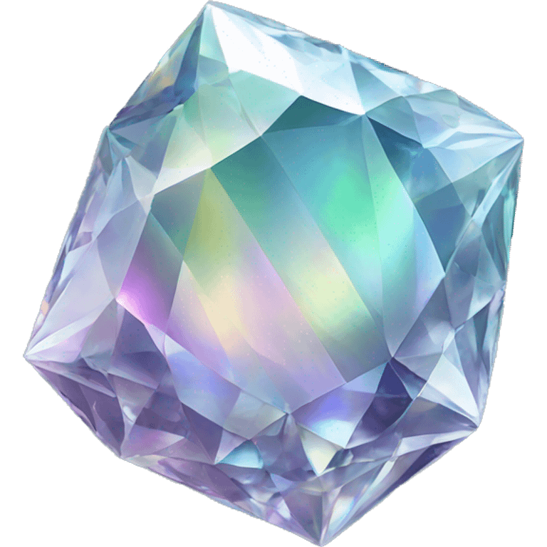 56-carat iridescent diamond crystal cluster emoji