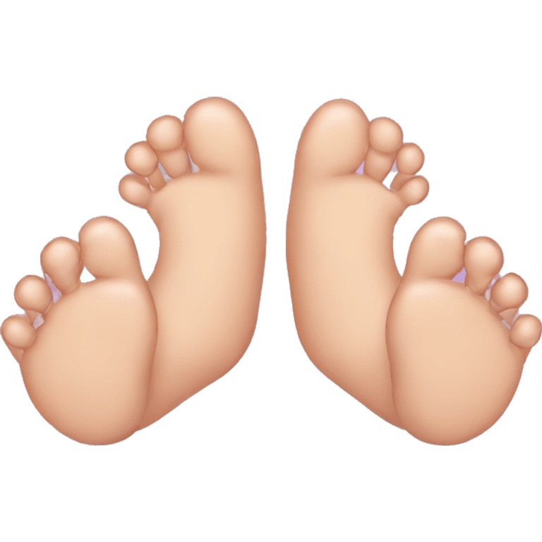 baby feet and mommy feet  emoji