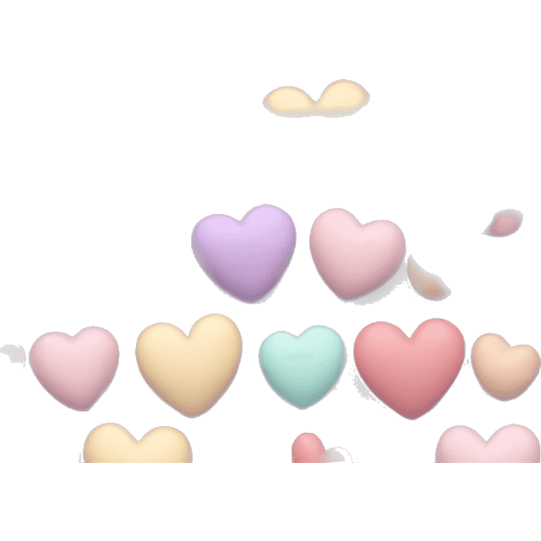 Pastel color hearts emoji