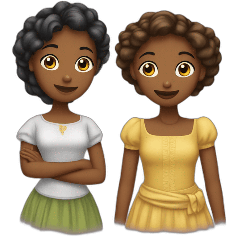 Une fille malienne et Mauricienne bff emoji