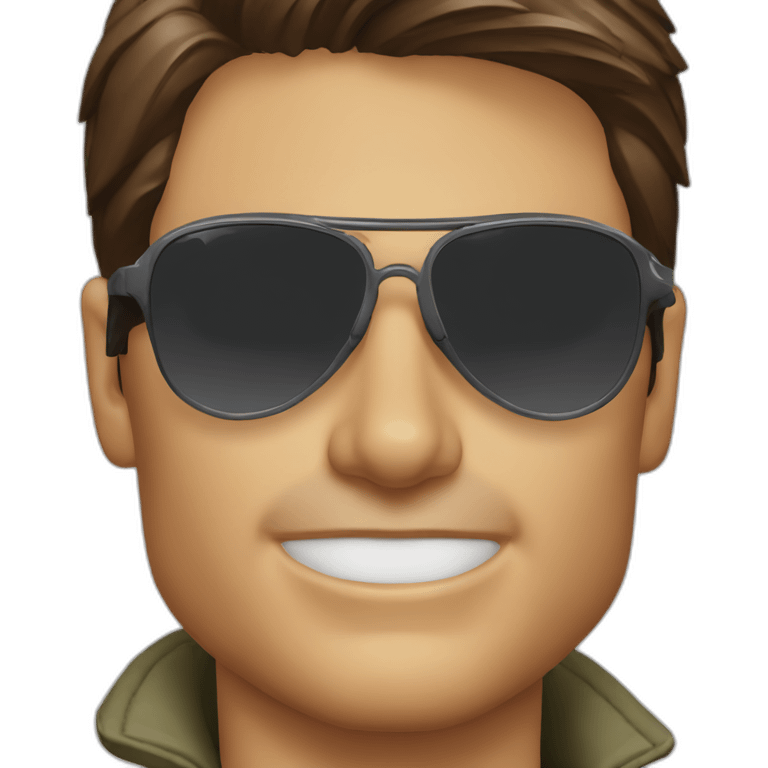 tom cruise with sunglasses　of top gun emoji