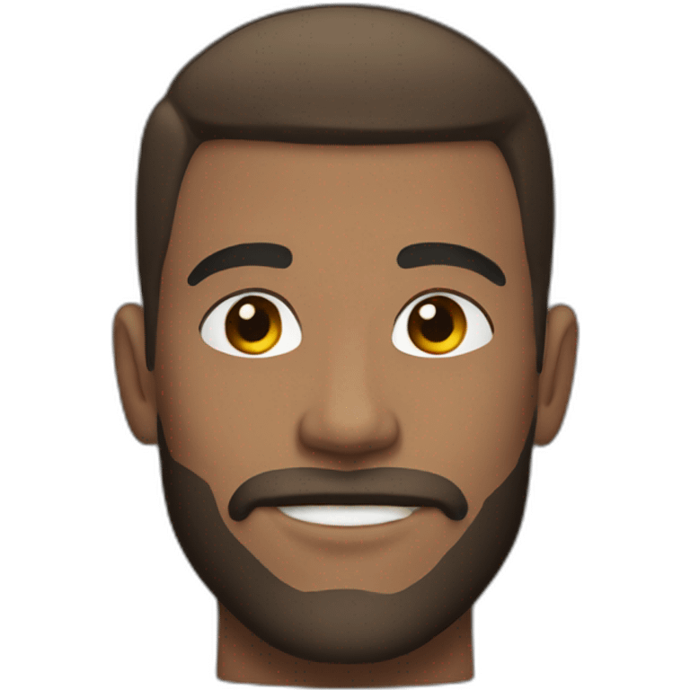 Muscle teen guy with facial hair emoji