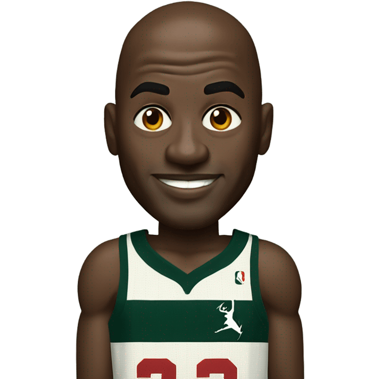 Michael Jordan in a bucks Jersey emoji