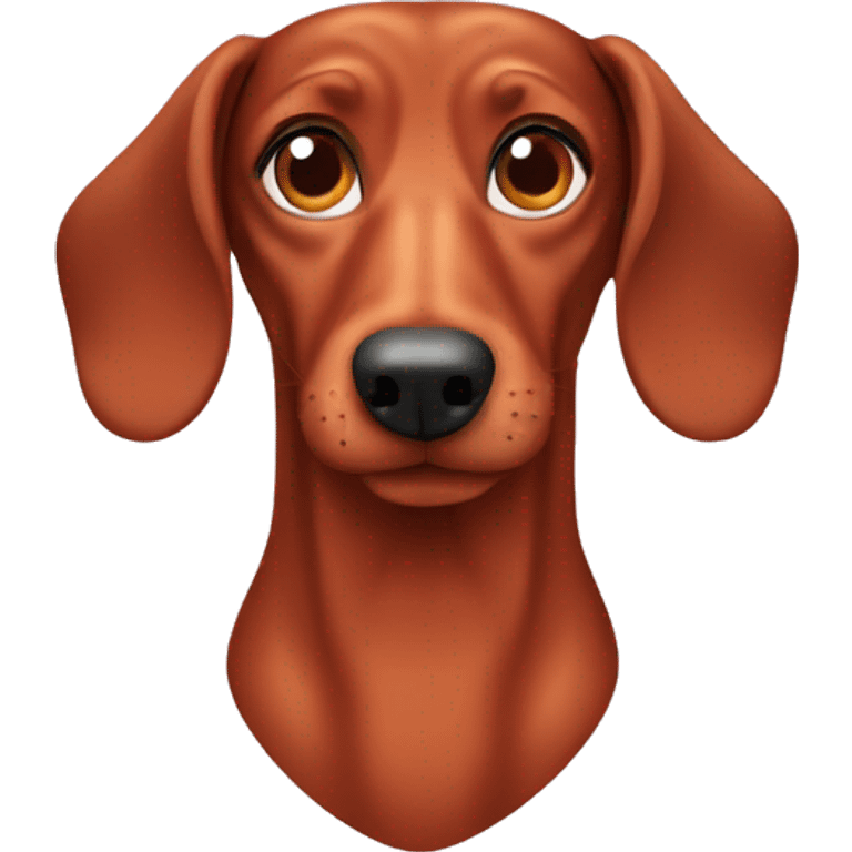 red dachshund emoji