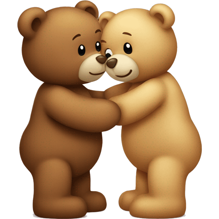 teddy bear kissing another teddy bear emoji