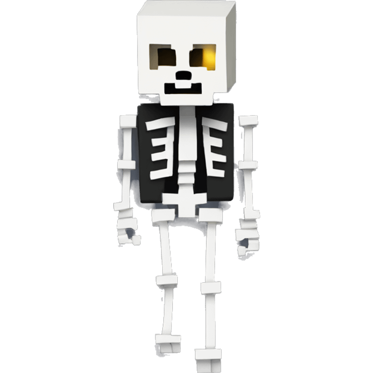 minecraft skeleton with a suit ebol emoji