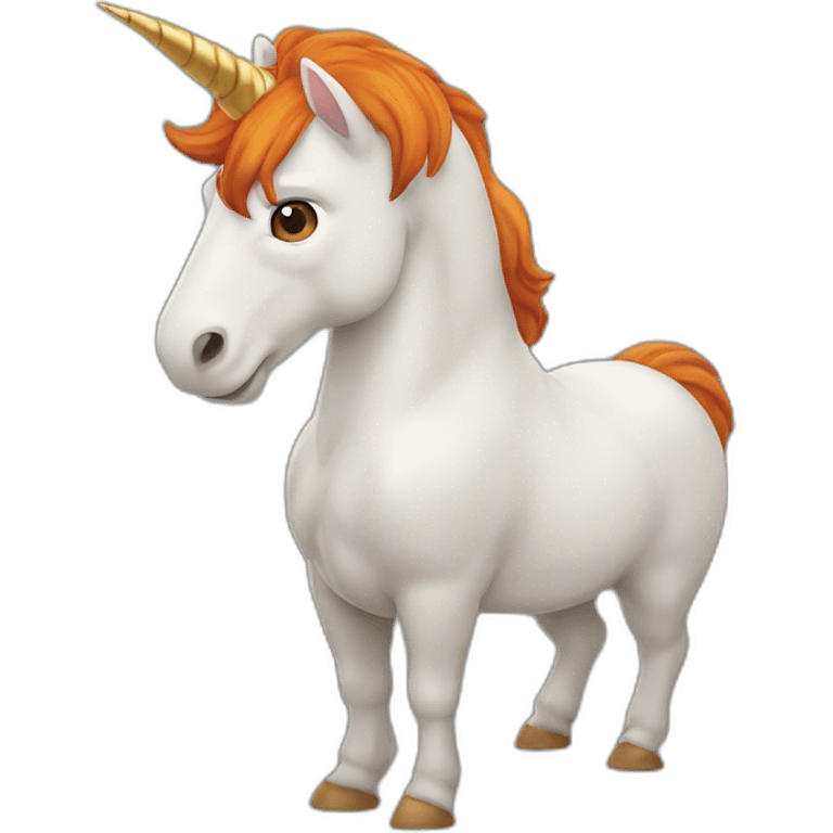 Homme Roux et corne de licorne emoji