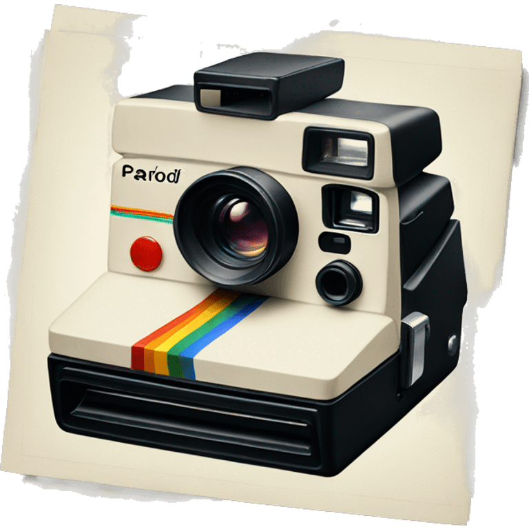 Polaroid camera and picture printing emoji