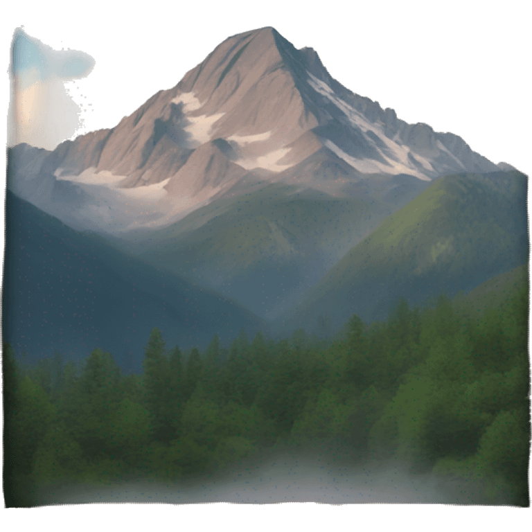 a photo frame of a mountain  emoji