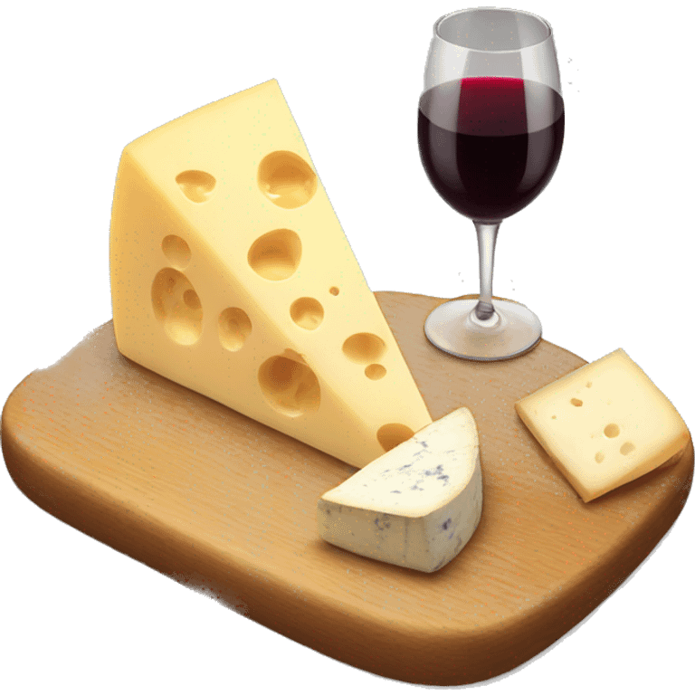 Cheese board and wine  emoji