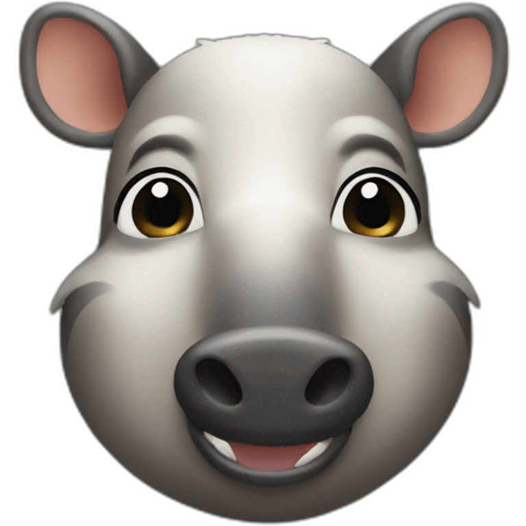 tapir winking emoji