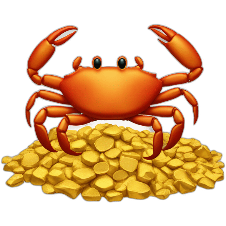 crab on a pile of gold emoji