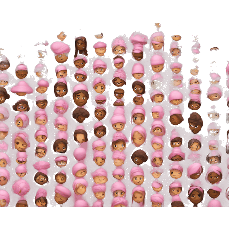 Pink and light pink,  world, insanely detailed  emoji