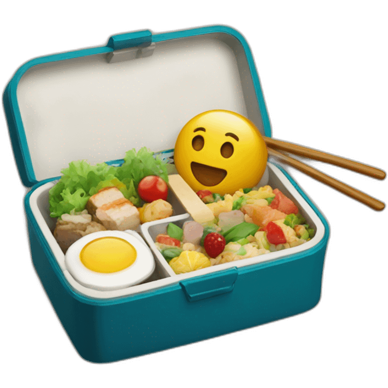 bento box on the theme of chateau ambulant emoji