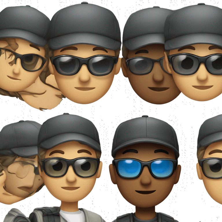 Persona joven con gorra y gafas emoji